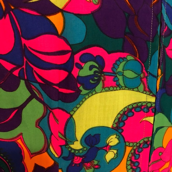 Vintage 1960s 1970s Barbie Psychedelic Romper M/L - Picture 6 of 12